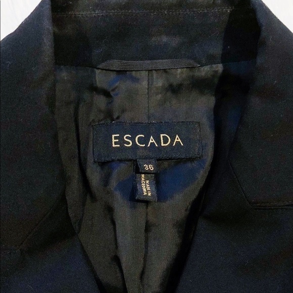 Escada Formal Black Button Down Blazer sz36 - Picture 6 of 7